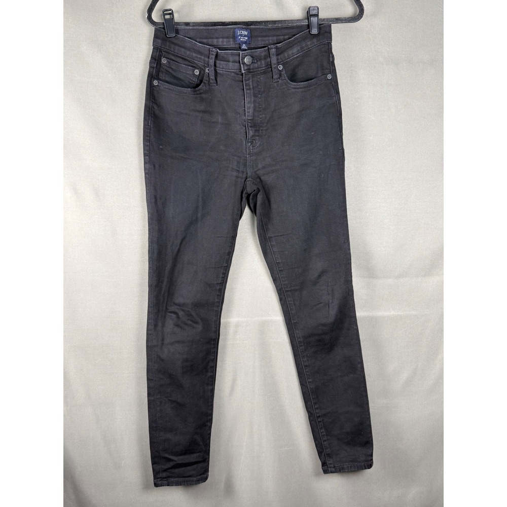 J.Crew Jeans Women 28 Black 9" Mid-Rise Skinny Stretch Denim Pant